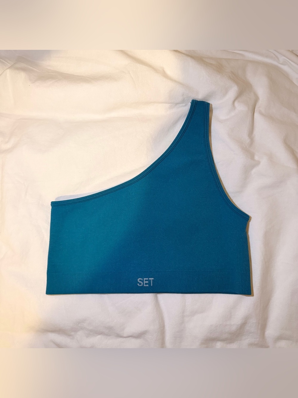 SET Active blue one shoulder top